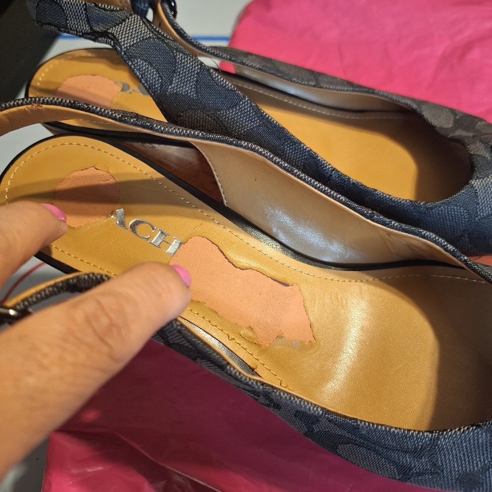 Coach Ferry Signature Black and Tan Women's Wedges Shoes. Size 9.5 - Picture 10 of 10